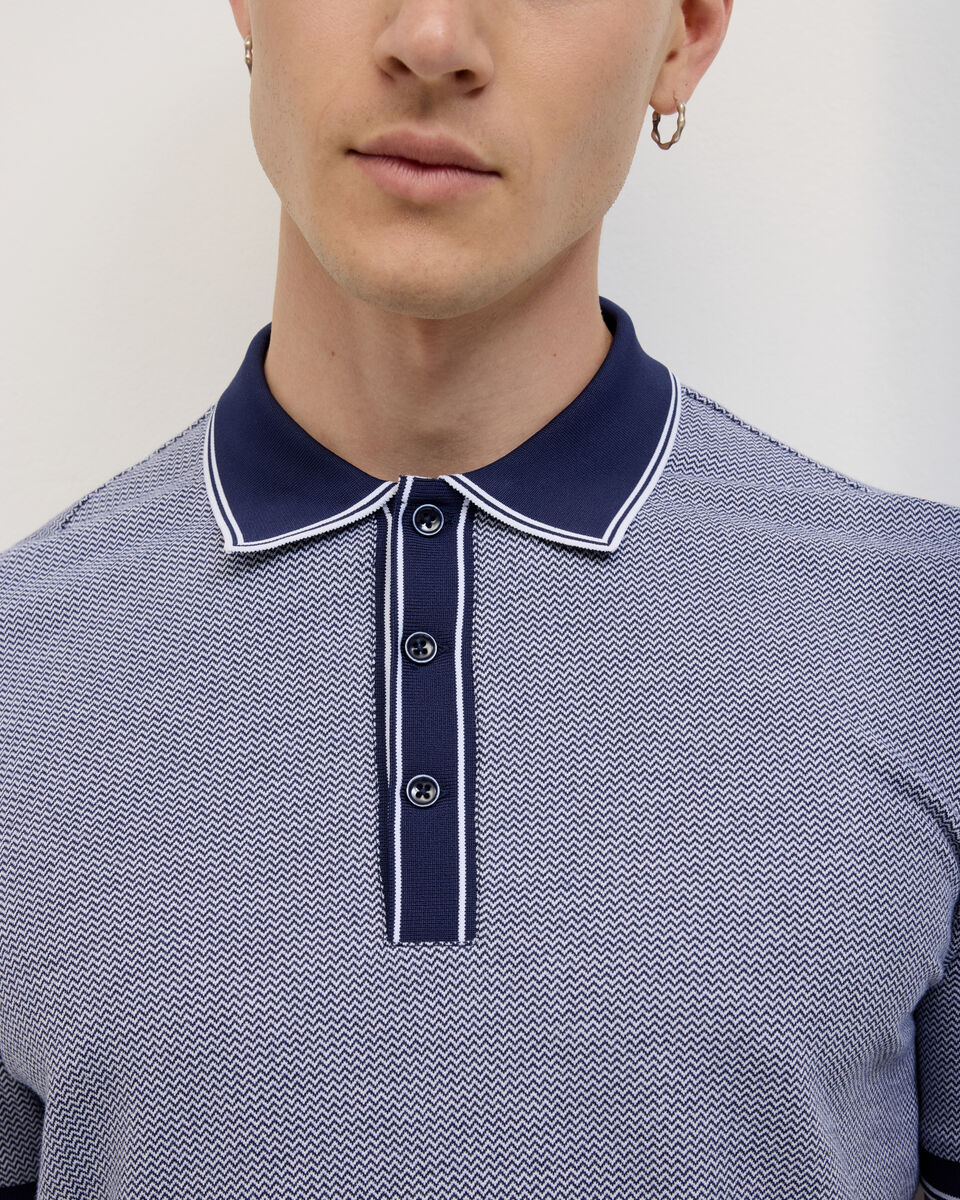 Watson Jacquard Polo, Ink, hi-res